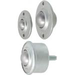 Ball Rollers -Press formed, flange mounted, threaded stud.