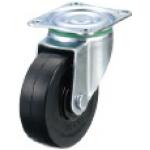 Casters - Rubber, nylon or urethane with steel swivel or fixed plate, CHAMJ/CHAMK/CHAMS series (Light/Medium load).
