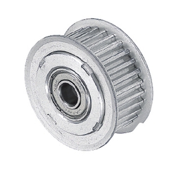 Idler Pulleys with Teeth - With Flange, Bearings on Ends, MXL and XL Series.