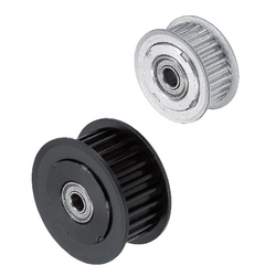 Idler Pulleys with Teeth - With Flange, Bearings on Ends, L and H Series.