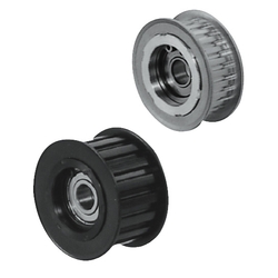 Idler Pulleys with Teeth - With Flange, Central Bearing, S5M and S8M Series.