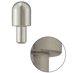 Large Head Locating Pins - Round or diamond shaped head, spherical tip, straight shank (hardened stainless steel).
