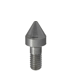 Large Head Locating Pins - Round or diamond shaped head, tapered tip, externally threaded shank.