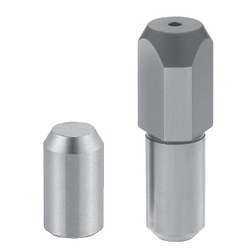 Large Head Locating Pins - Round or diamond shaped head, tapered tip, internally threaded shank.