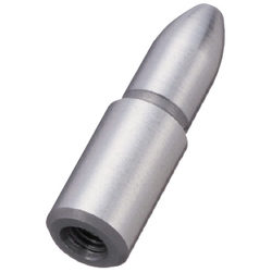Locating Pins with Small Head - Round shaped head, with tapered tip with rounding and internally threaded shank.