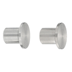 Stepped Locating Pins - For collet chucks, round head, flat tip, straight shank.