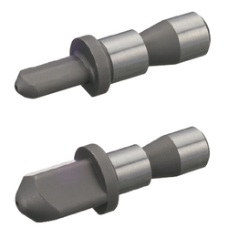 Locating Pins for Jigs & Fixtures - Set Screw Groove, Shouldered/Not Shouldered, Diamond Head, Tip Shape Selectable