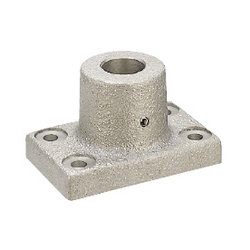 Post Bases - Square flange, cast iron, with fixing screw.