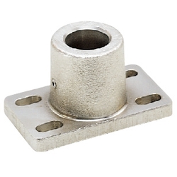 Post Bases - Square flange, cast iron, with slotted holes. AMFY20