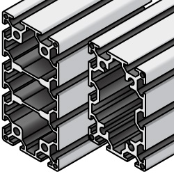 Aluminum Extrusion - 5 series, Base 20 , 40mm x 60mm / 40mm x 80mm