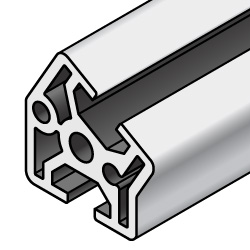 Aluminum Extrusion - 5 series, Base 20 , Angled Extrusion