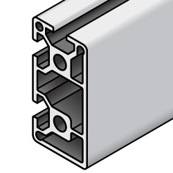 30x60 Aluminum Extrusion - 6 Series, Base 30, Two Adjacent Closed Sides