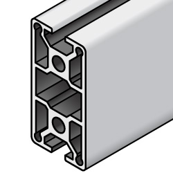30x60 Aluminum Extrusion - 6 Series, Base 30, Two Opposite Closed Sides