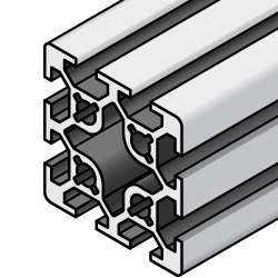 80x80 Aluminum Extrusion - 8 Series, Base 40