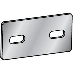 Configurable Mounting Plates - Sheet Metal, Single Slotted Side Holes