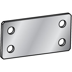 Configurable Mounting Plates - Sheet Metal, Double Side Holes