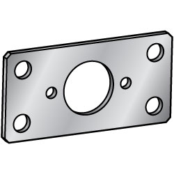Configurable Mounting Plates - Sheet Metal, Center Hole and 6-Holes