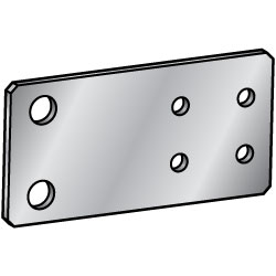 Configurable Mounting Plates - Sheet Metal, Double Side Holes and Side 4-Holes