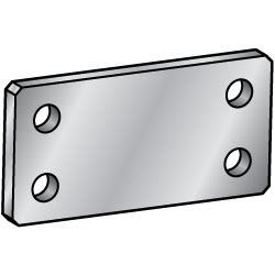 Configurable Mounting Plates - Rolled Aluminum, Double Side Holes
