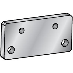 Configurable Mounting Plates - Rolled Aluminum, Angled 4-Hole