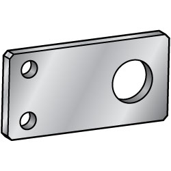 Configurable Mounting Plates - Rolled Aluminum, Double Side Hole and Large Single Side Hole
