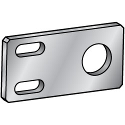 Configurable Mounting Plates - Rolled Aluminum, Double Side Slotted Hole and Large Single Side Hole