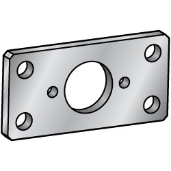 Configurable Mounting Plates - Rolled Aluminum, Double Side Holes, Center Hole, and Center 2-Hole