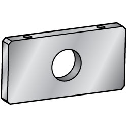 Configurable Mounting Plates - 6-Surface Milled, Side Hole Type, Center Hole