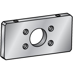 Configurable Mounting Plates - 6-Surface Milled, Side Hole Type, Center Hole and Center 4-Holes