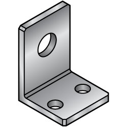 L-Shaped Angle Mounts - Center Hole and Double Holes