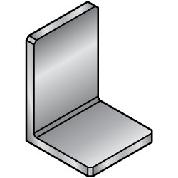 L-Shaped Angle Mounts - No Holes, Dimensions Configurable