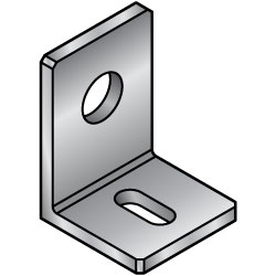 L-Shaped Angle Mounts - Center Hole and Long Center Hole, Dimensions Configurable