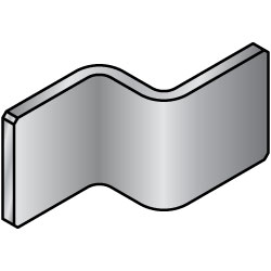 Z Bend Sheet Metal Mounts - No Holes