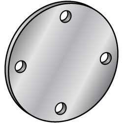 Sheet Metal Round Plates - Four Holes