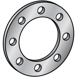 Sheet Metal Round Plates - Ring Shaped, Eight Holes