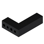 [NAAMS] NC Block L-Shape - 4 Hole Type (Through & Dowel) 25mm Series