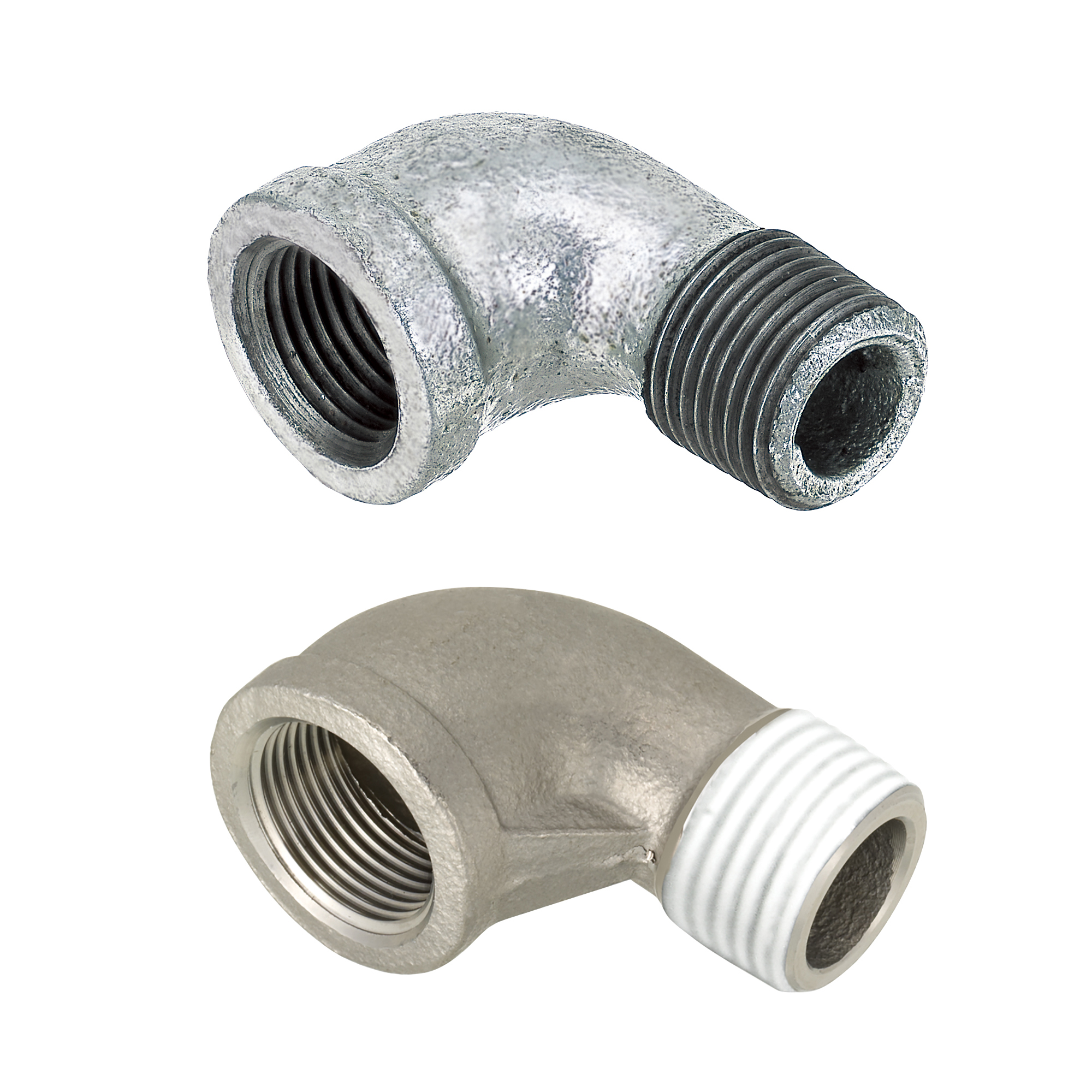 Pipe Fitting - 90° Elbow Adapter, Male to Female, Threaded and Tapped, Low Pressure SUTPEL25A