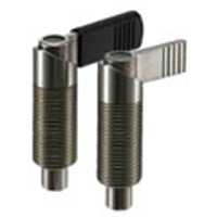Indexing Plungers - Lever type, fine thread, retracted position, PXVS series.