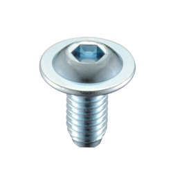 Hex Socket Button Head Cap Screw - Stainless Steel, Steel, Cone Point, Flanged CSHBTTF-ST3B-D8-16