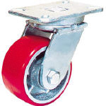 Casters - Extra strong urethane with swivel or fixed plate, without brake, HX series (Ultra heavy load).