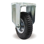 Wheels - Pneumatic rubber with fixed steel plate, H/K series (For industrial carts).