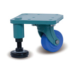 Wheels - Fixed steel plate, with integrated leveler L-75 series.