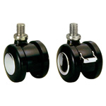 Casters - With threaded stud mount and double nylon caster, TY40NSV/TY50NSV/TY60JNSV series.