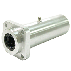 Linear Ball Bushings - With square pilot flange, long type, aluminum body. LFWLB Series.
