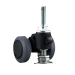 Casters - With integrated leveler, made of threaded steel.