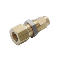 Connector - Bulkhead, Compression Fittings, Spatter Resistant, Brass, NKMF Series