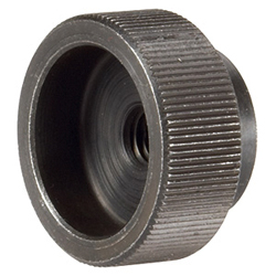 Knobs - Nut type, with internal thread and straight knurling.