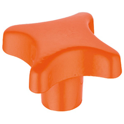 Knobs - Cast iron with resin coating and palm grip compliant with DIN 6335 standard. 24620.0564