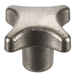 Knobs - Cast iron or stainless steel with palm grip, DIN 6335 standard.