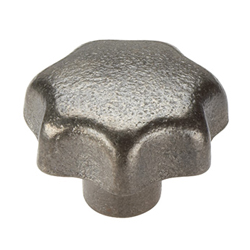 Knobs - Made of cast iron with palm grip, DIN 6336 standard.